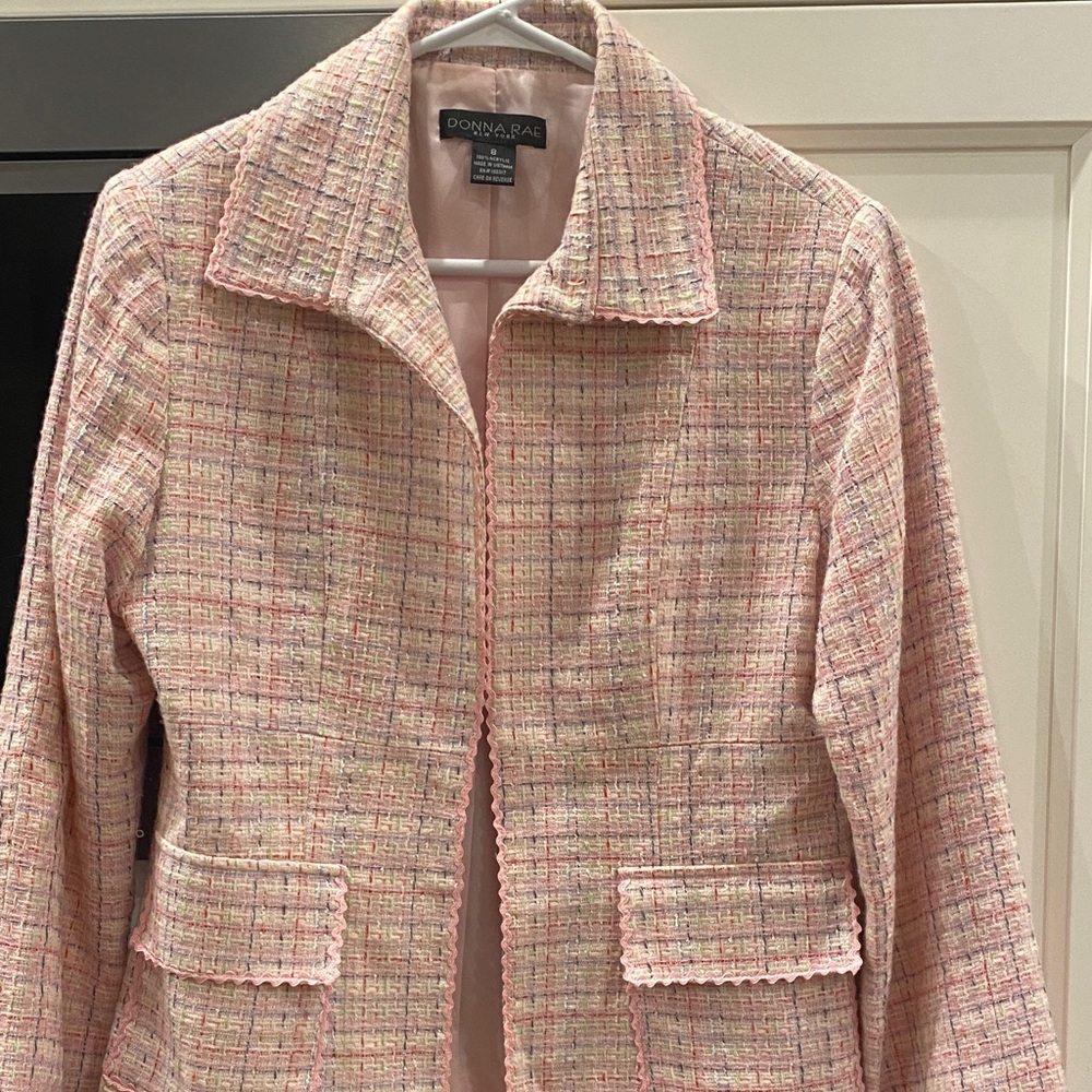 Pink plaid SZ 8 jacket/blazer